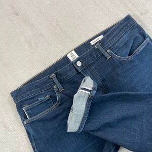 Hiroshi Kato The Pen Slim Jeans Men 36 (Tag 38) Blue Raw Indigo Stretch USA Made